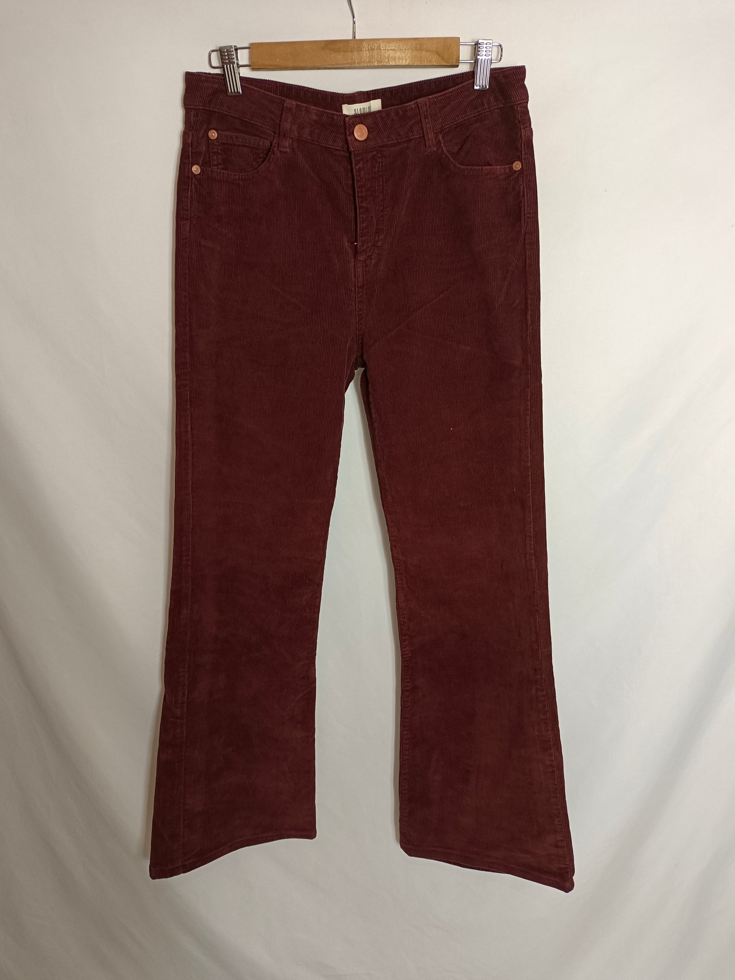 SLOWLOVE. Corduroy bell-bottom trousers, size 42
