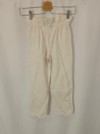 ZARA. White slowchy trousers, size 8 years