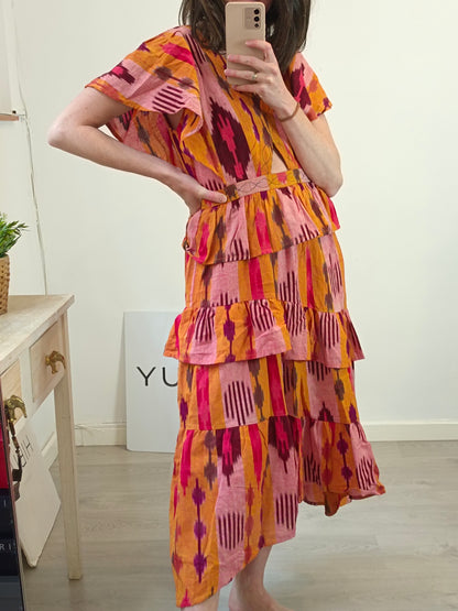 MAKSU. Ruffled midi dress Tm