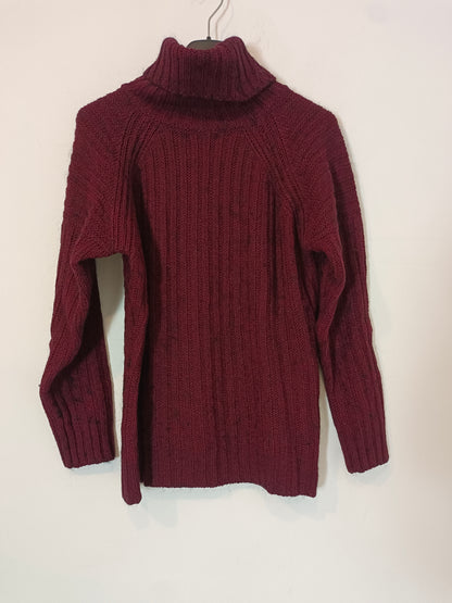 KIRA. Jersey burdeos jaspeado Tu(s)