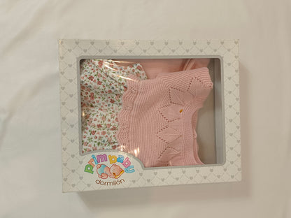 PRIM BABY. Vestido rosa flores T.3 meses