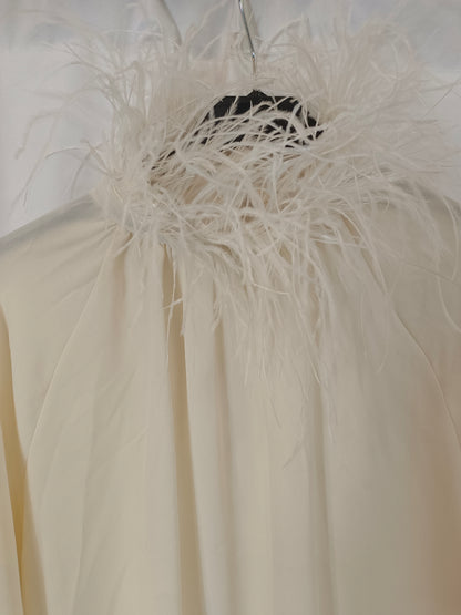 LUMINA. Beige feather blouse Ts