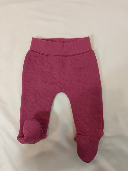 MAYORAL. Beige and burgundy heart set, size 1-2 months