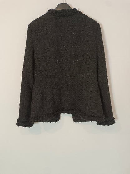 OTHERS. Black tweed jacket with TU(s) threads