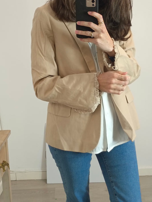 ZADIG&VOLTAIRE. Blazer beige flecos T.36