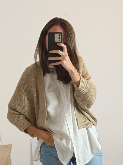 ELOGY. Beige knit cardigan Tl