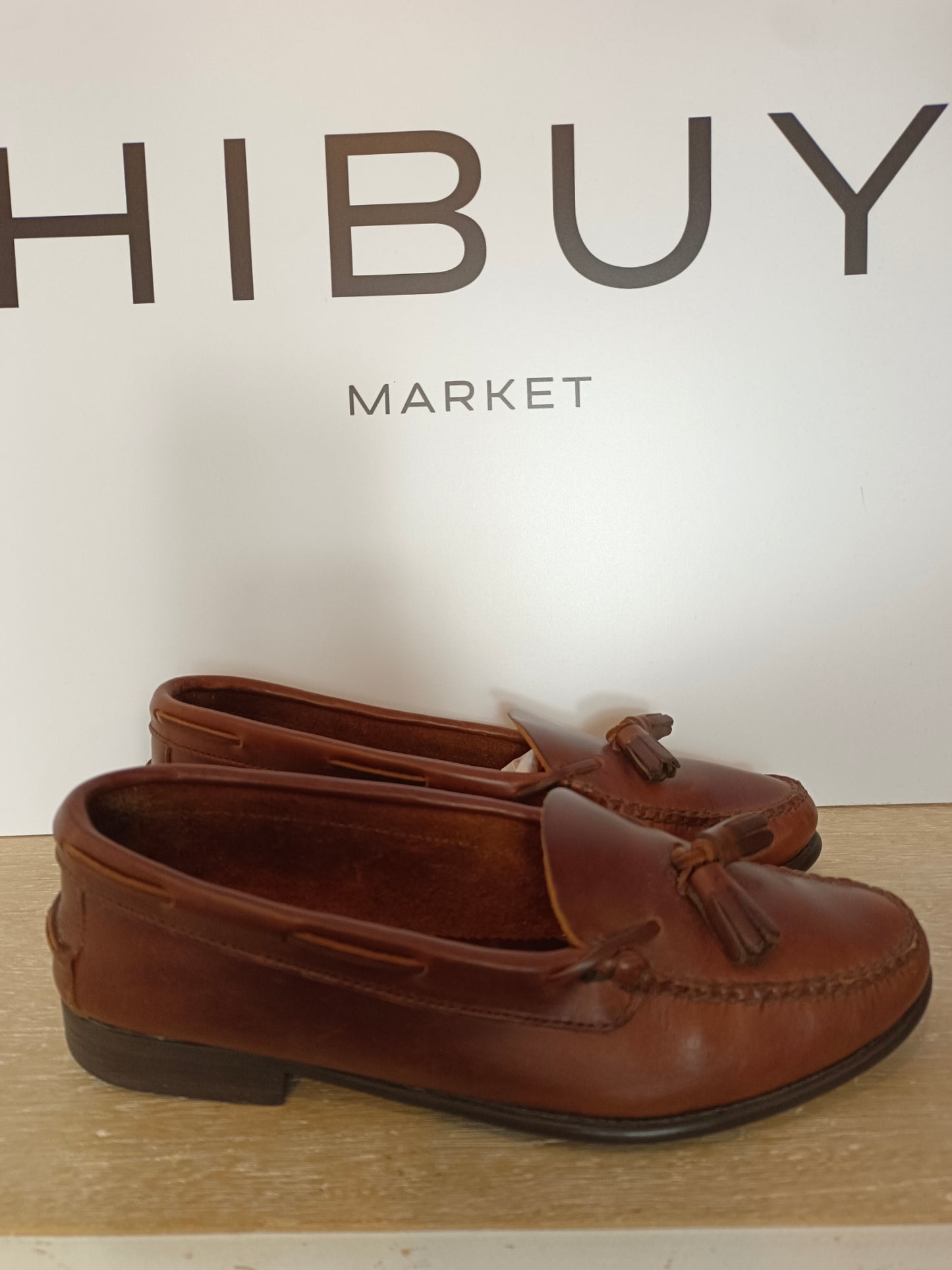 ANTONIO PARRIEGO. Brown leather loafers, size 40