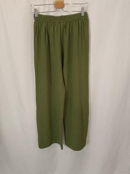 N DE NUBE. Pantalón verde fluido T.l