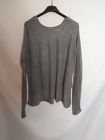 ZARA. Jersey fino gris T.m