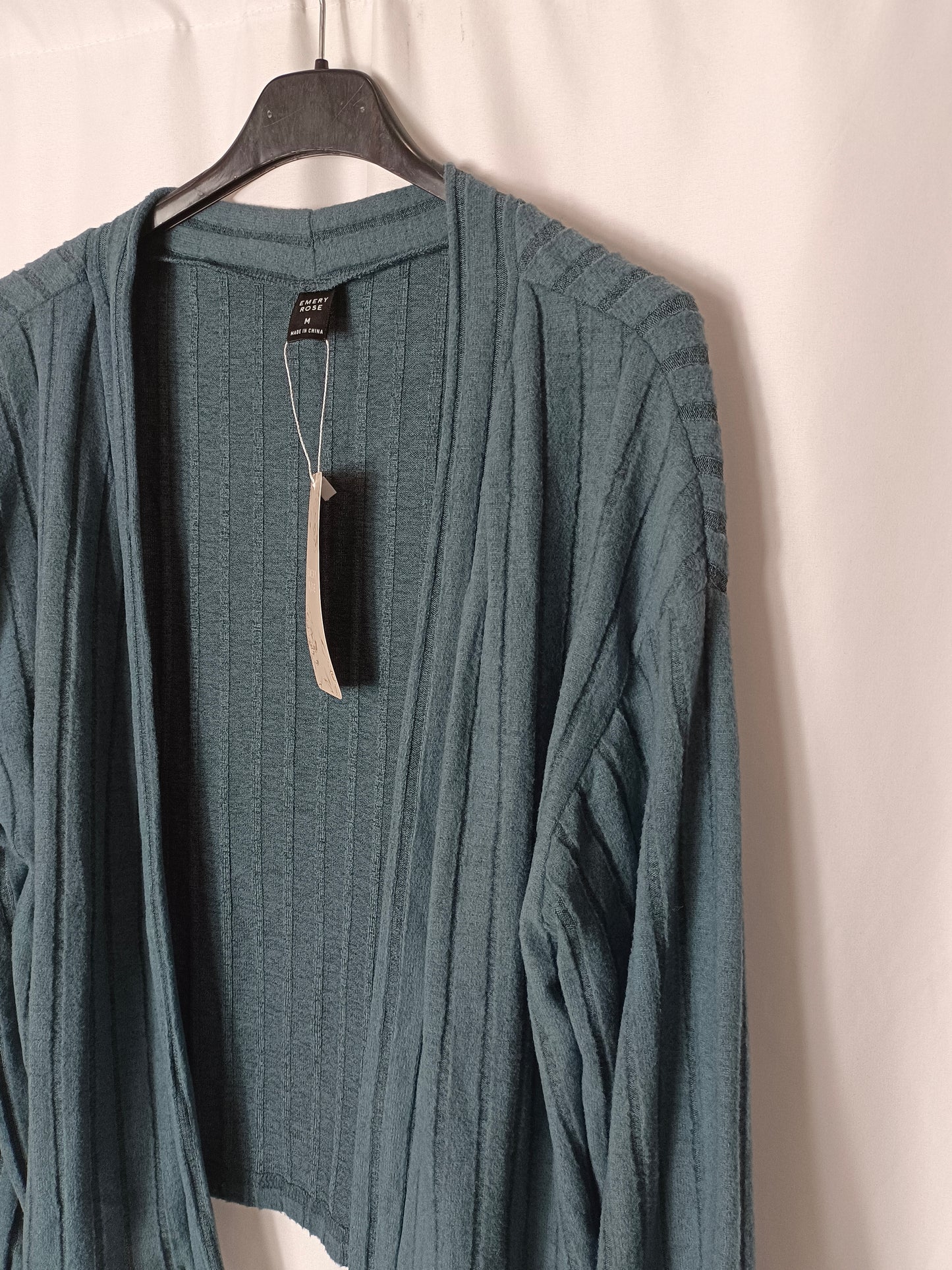 OTRAS. Chaqueta canalé verde T.m