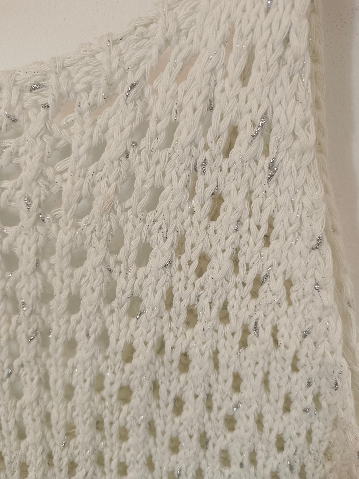 OTRAS. Top  croché blanco algodón. T S/M