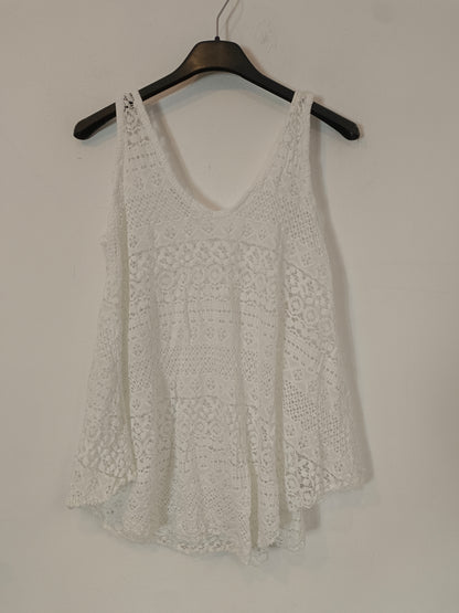OTRAS. Top encaje blanco TU(S)