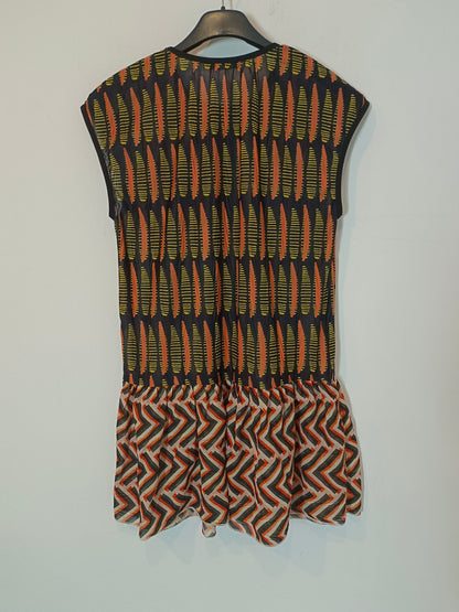 ZARA. Top estampado volante T.s