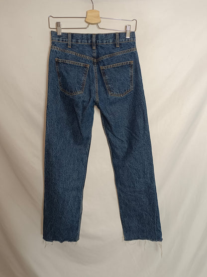 MANGO. Pantalón recto denim T.34