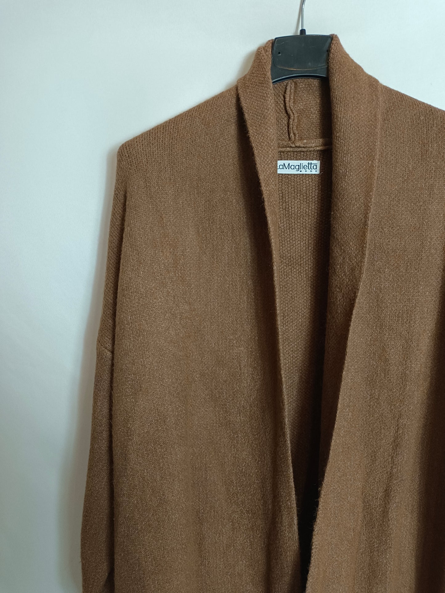 LA MAGLIETTA. Cárdigan marrón largo Tu(m)
