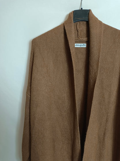 LA MAGLIETTA. Cárdigan marrón largo Tu(m)