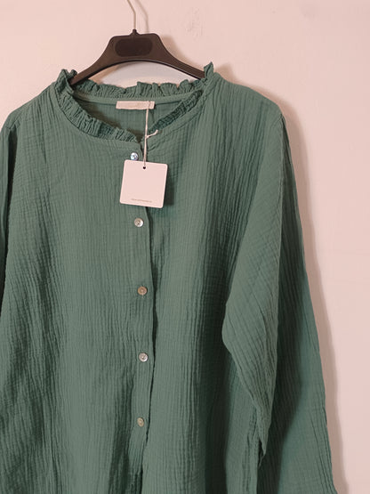 CARLOTA&CO. total look verde tejido bambula T.s/m