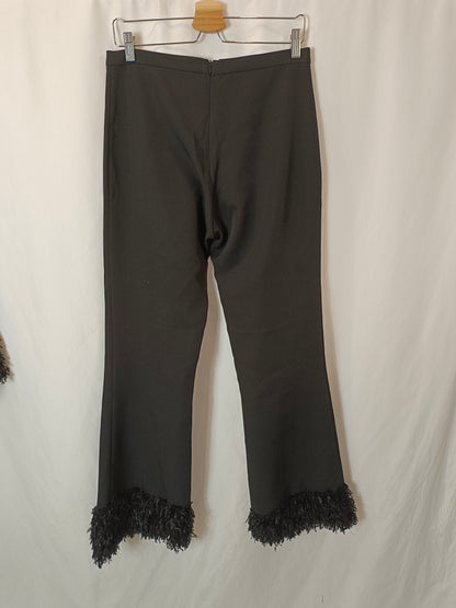 BOSSET. Total look black fringes Tm