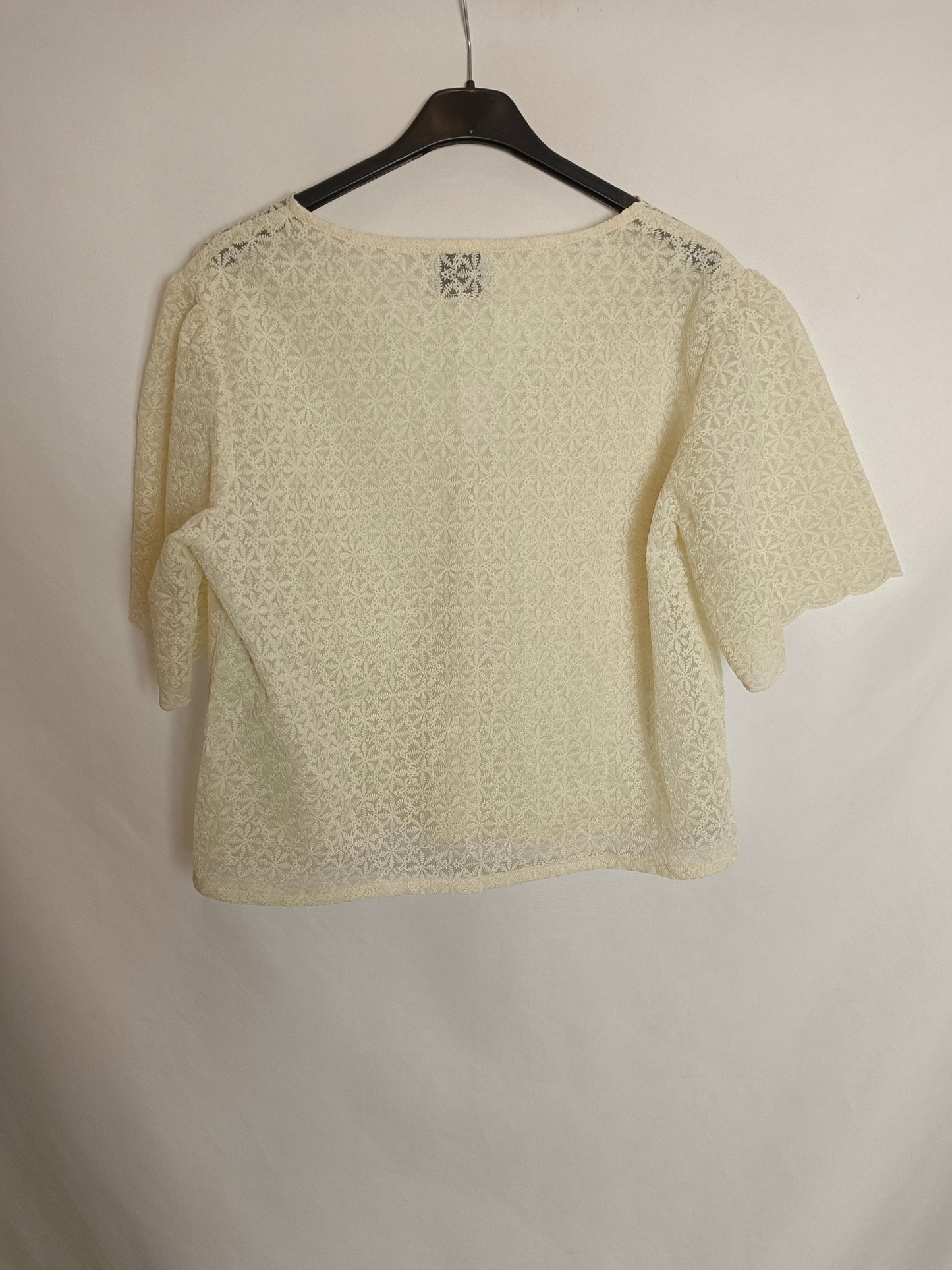 LOVE M. Beige embroidered top Tm