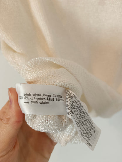 ZARA. Chaqueta punto perla T.l