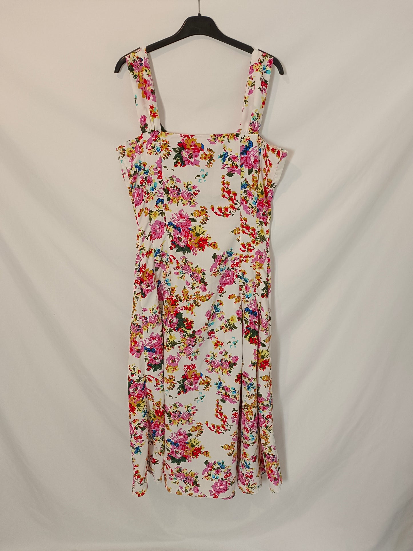 MANGO. Vestido midi flores T.m