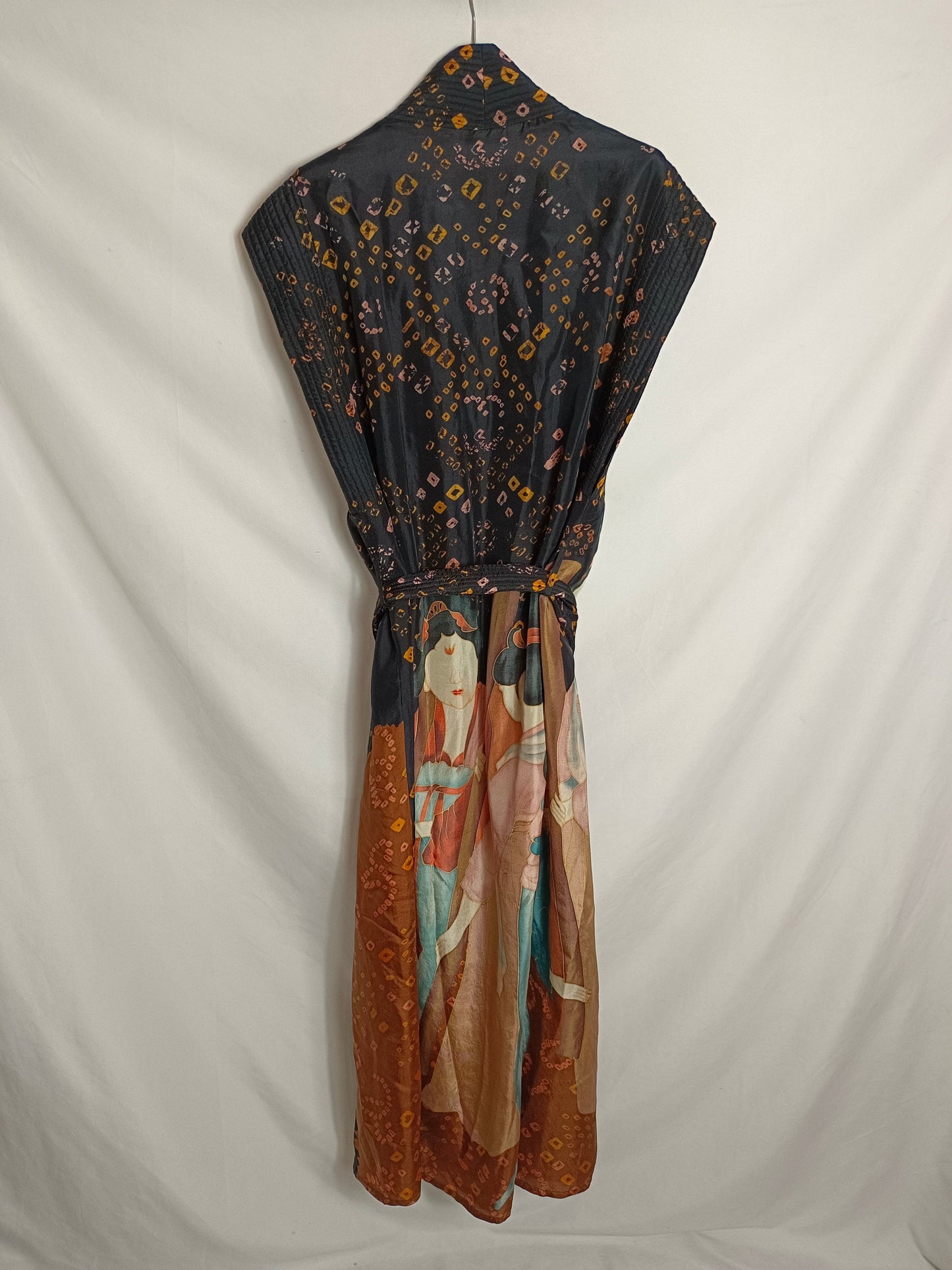 MES DEMOISELLES. Chaleco negro estampado T.0(xs)