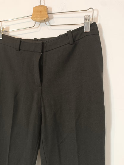 MANGO. Pantalón pinzas negro  T.38