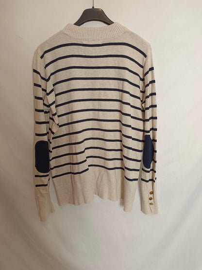 SFERA. Jersey beige rayas T.m