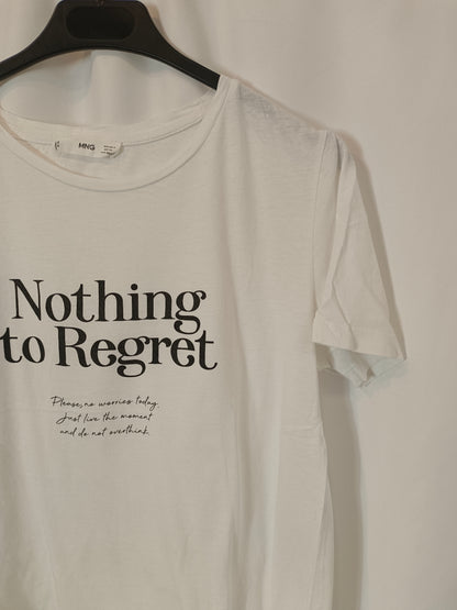 MANGO. White T-shirt letters Ts