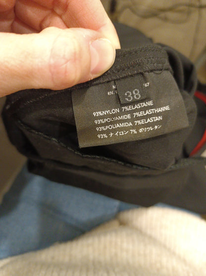 PRADA. Black Lycra trousers, size 38