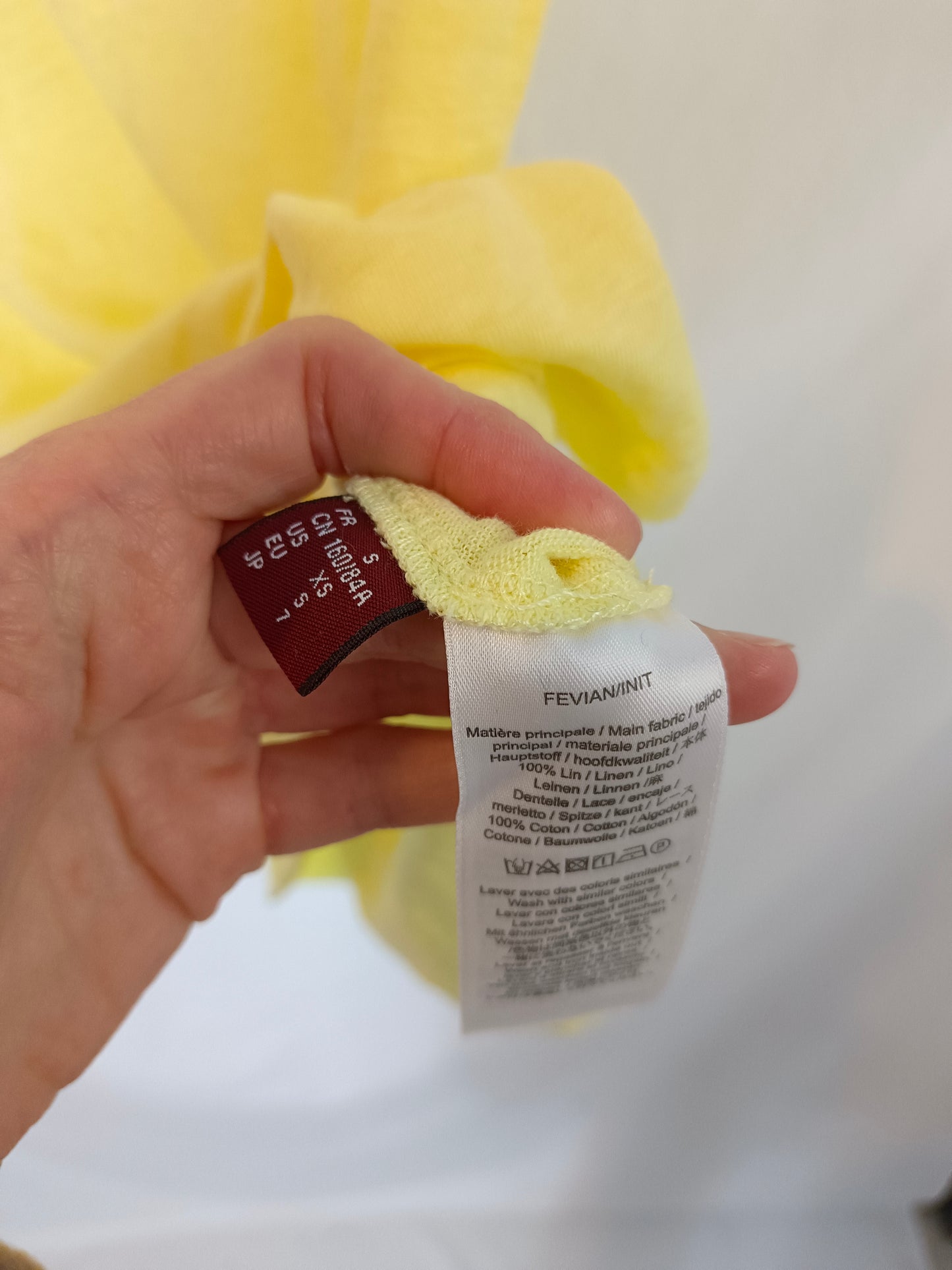 COMPTOIR  DES COTONNIERS. top amarillo lino T.s