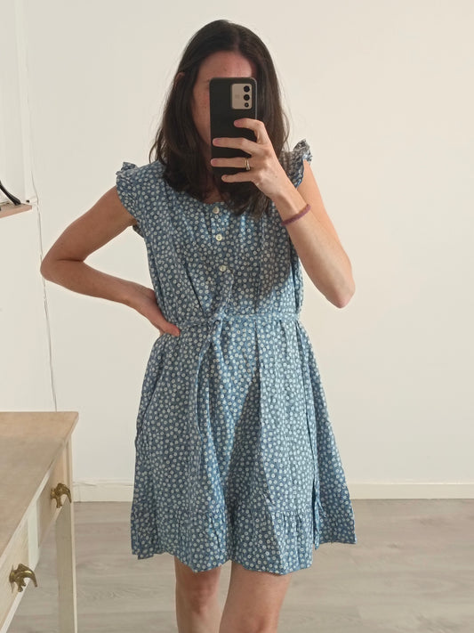 OTHERS. Short blue floral dress Your (s/m)