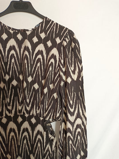 ZARA. Vestido largo aperturas T.xs
