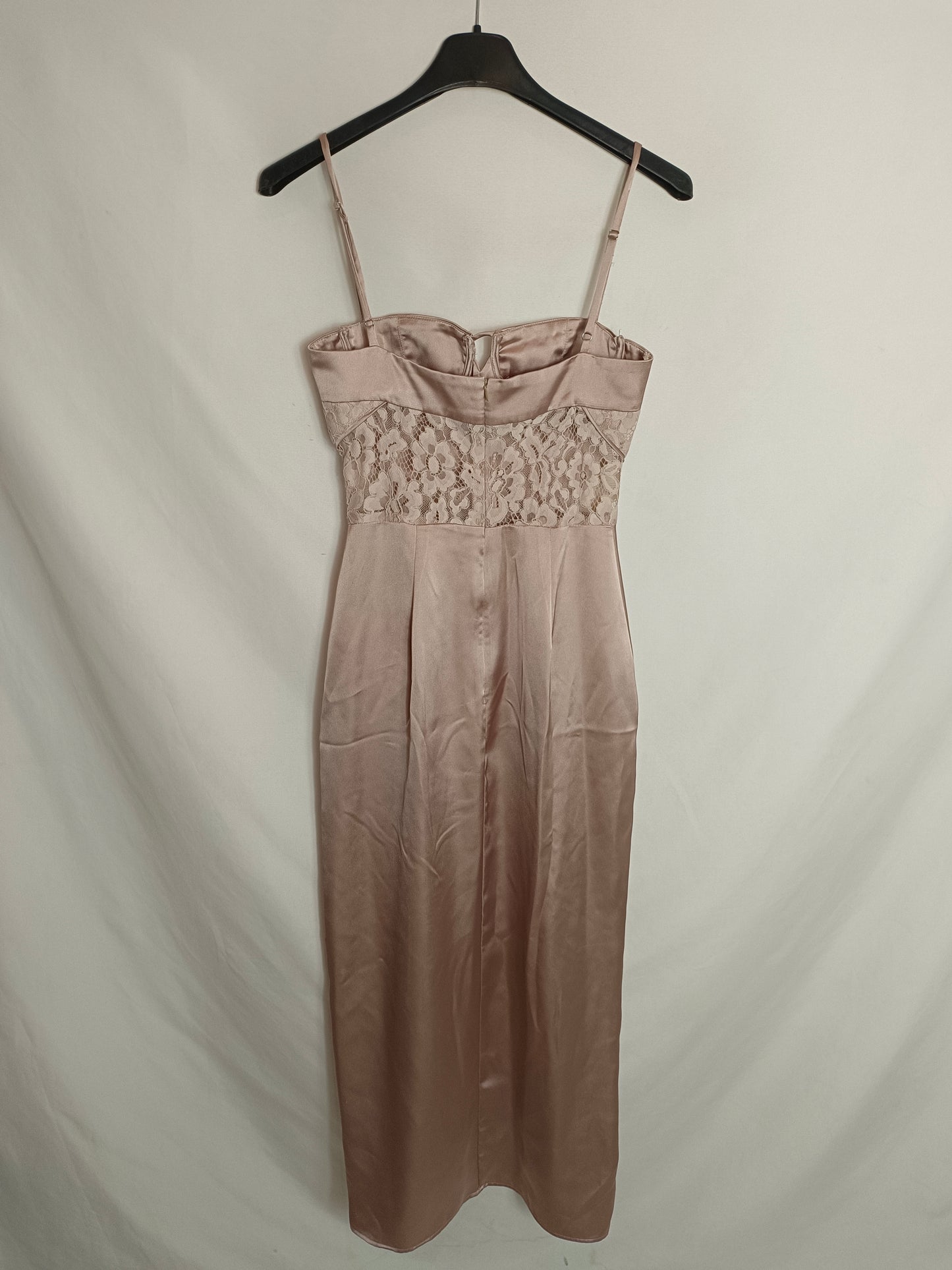 ZARA. Vestido midi encaje T.xs