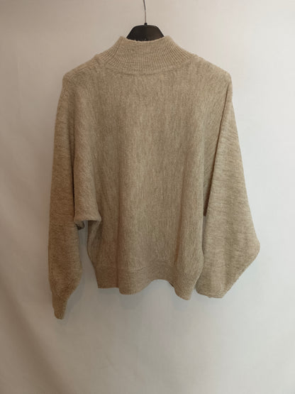 H&M.Jersey beige cuello perkins T.xs