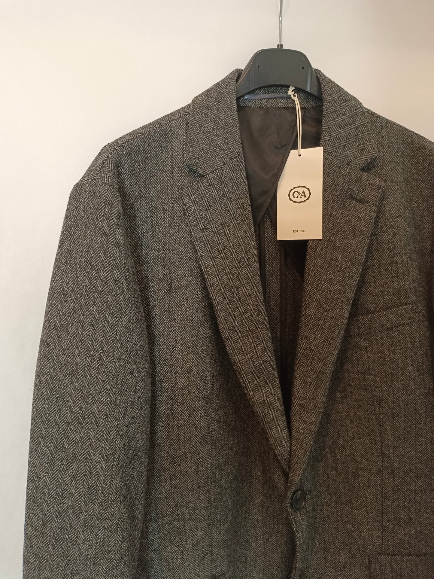 C&amp;A. Herringbone Tl Grey Blazer