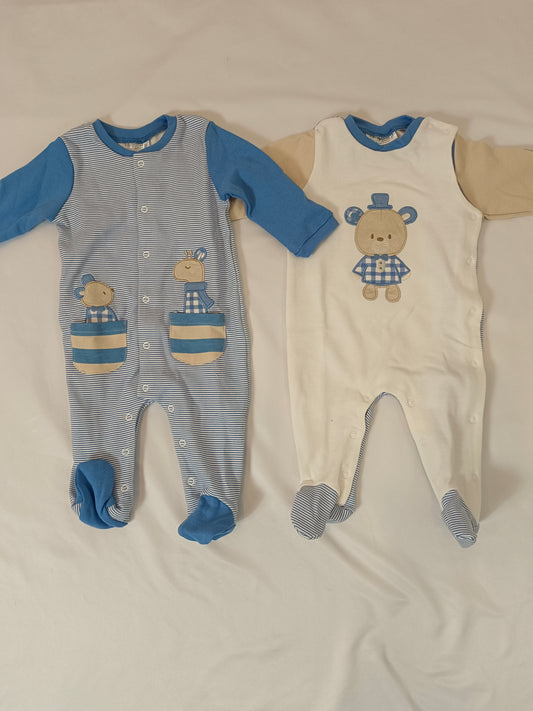 MAYORAL. Striped pajama set, 1/2 months