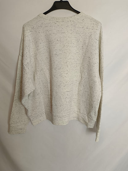 SLOWLOVE. Sudadera gris jaspeada T.xs-s