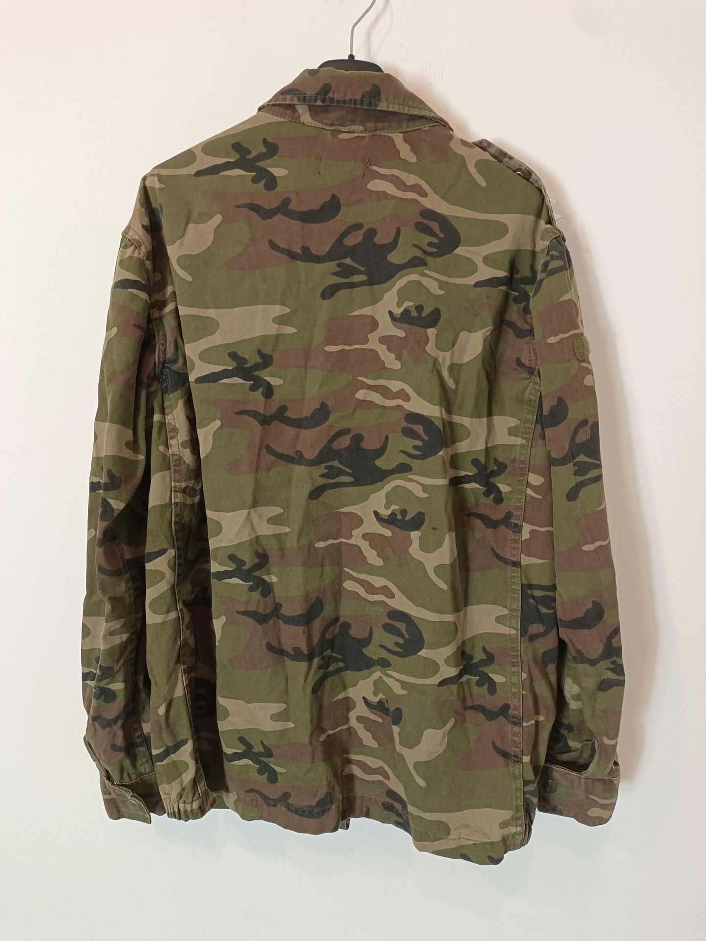 TOPSHOP. Green camouflage jacket, size 38