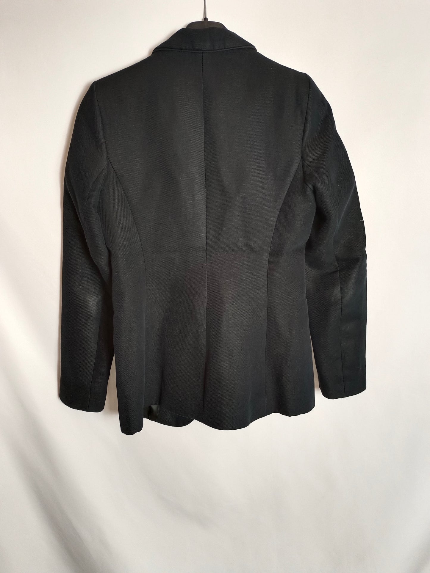 SANDRO. black double-breasted blazer T.36
