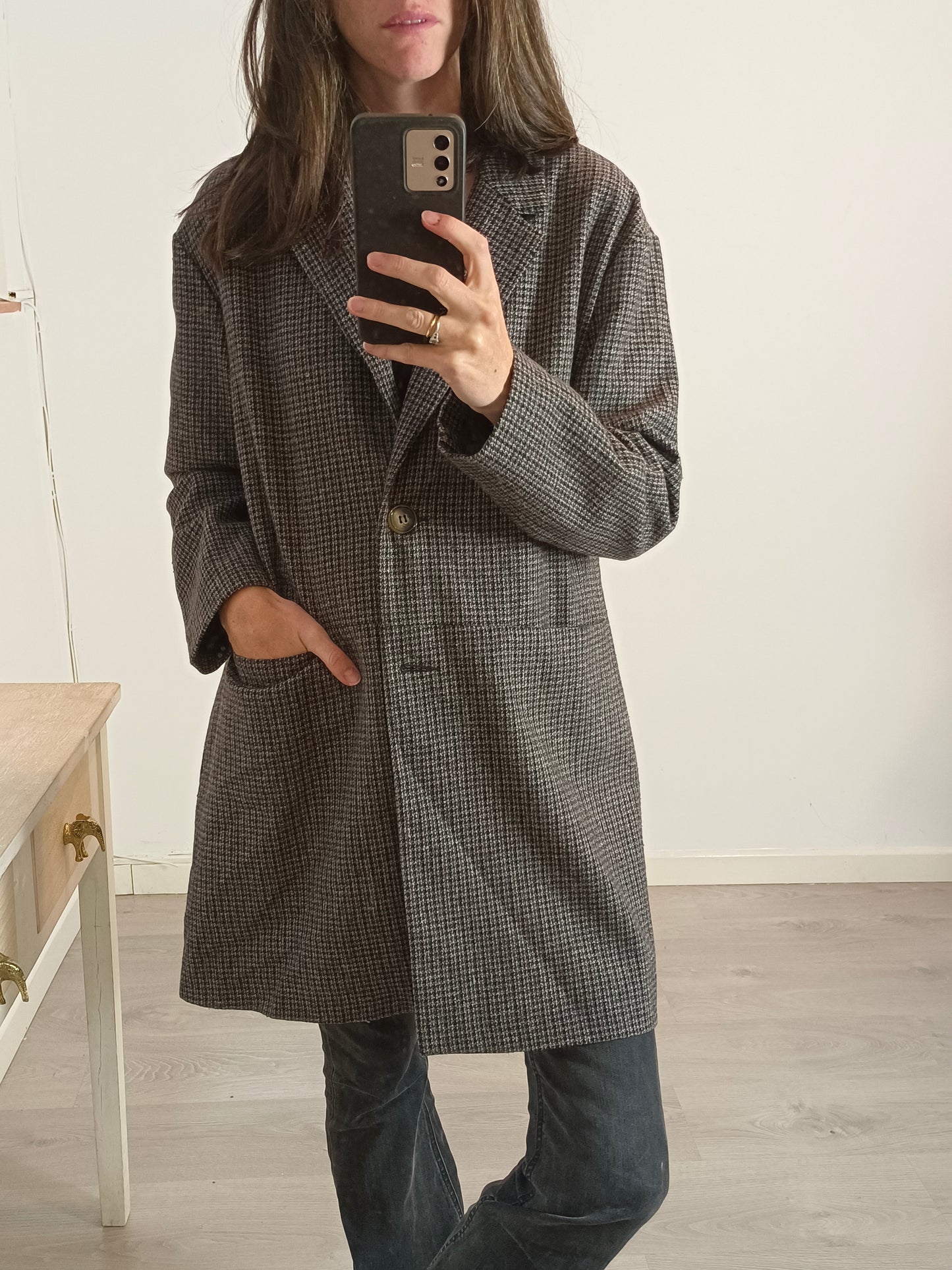 RENATTA&GO. Abrigo fino  pata de gallo T.m/l