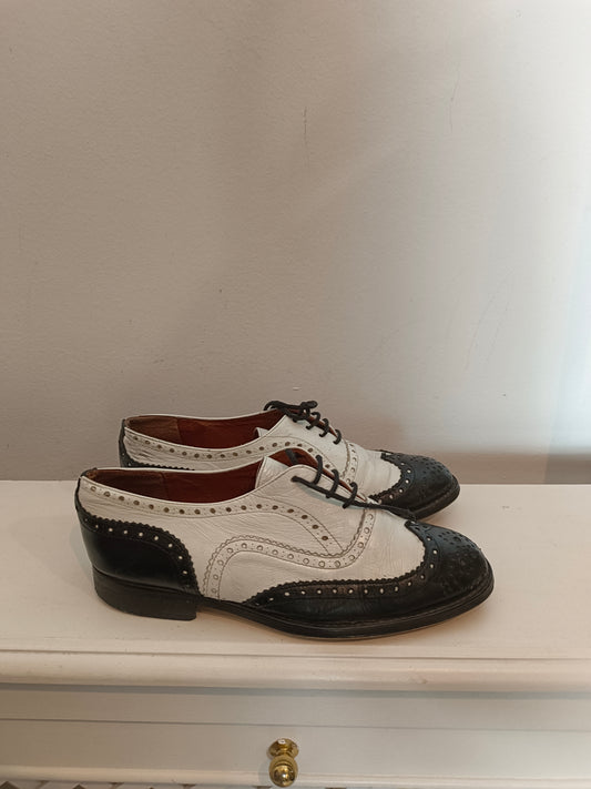 TOPSHOPS. Zapatos bicolor piel T.38