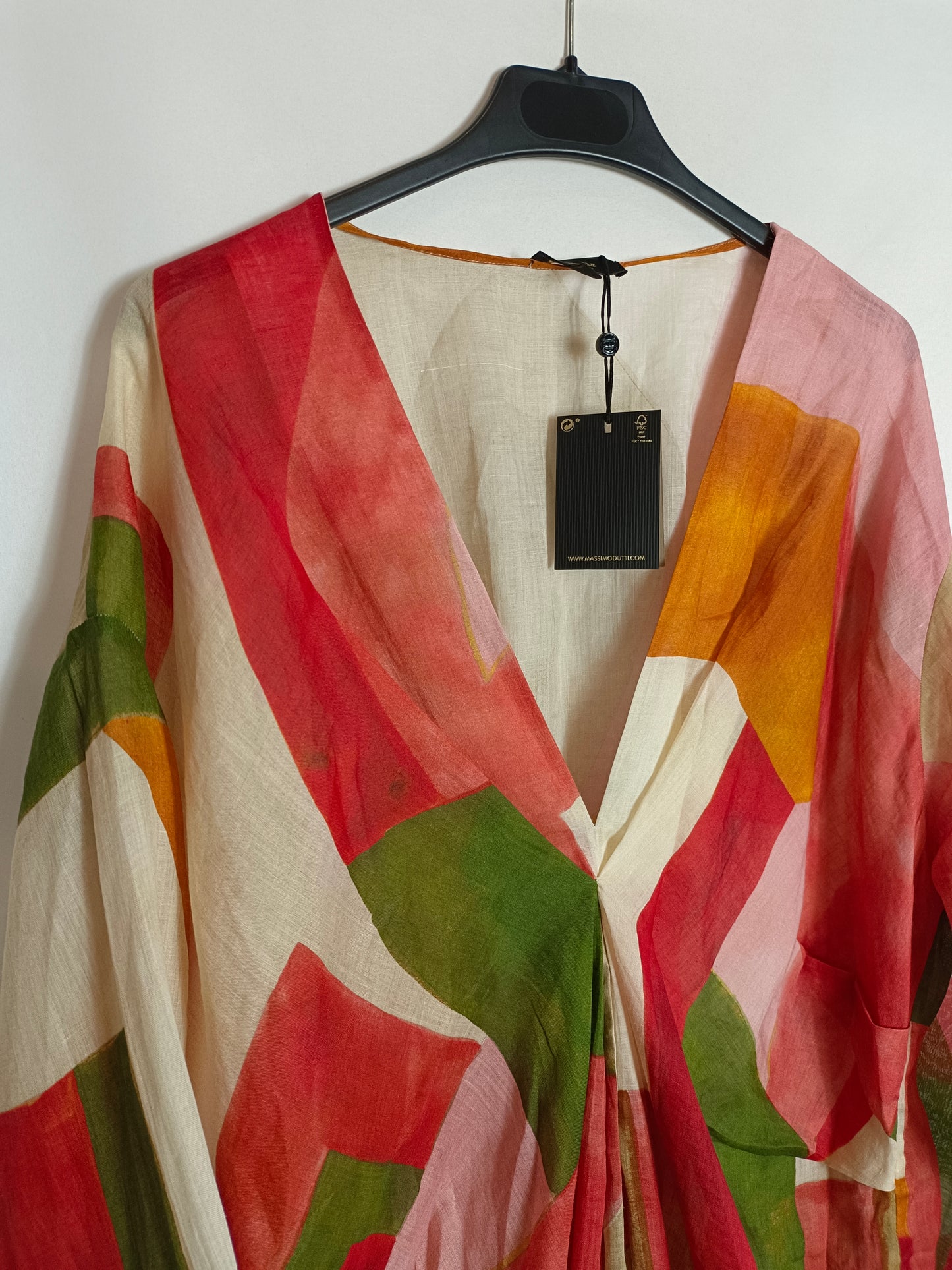 MASSIMO DUTTI. Vestido midi estampado T.s