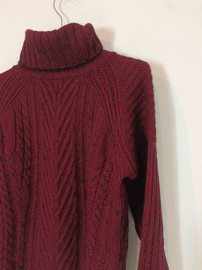 KIRA. Jersey burdeos jaspeado Tu(s)