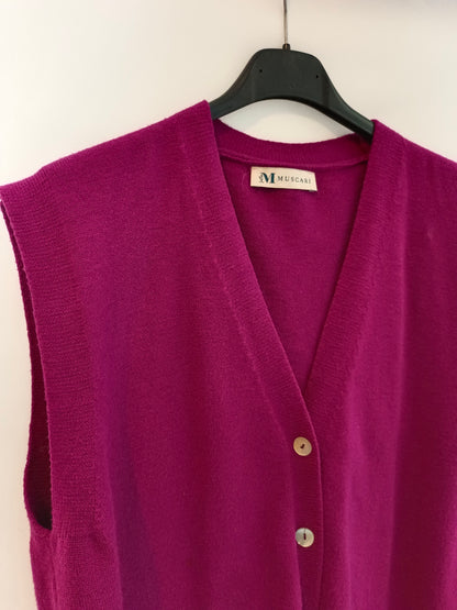 MUSCARI. Buttoned bougainvillea vest TU(S)