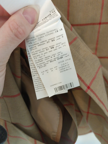 BIMBA Y LOLA. Blazer camel cuadros T.38