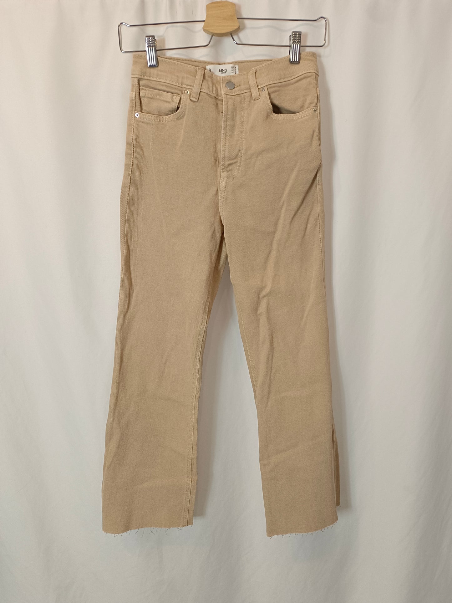 MANGO. Beige denim trousers, size 36