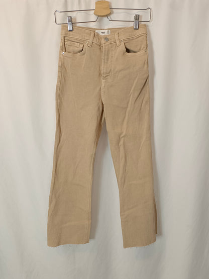 MANGO. Beige denim trousers, size 36