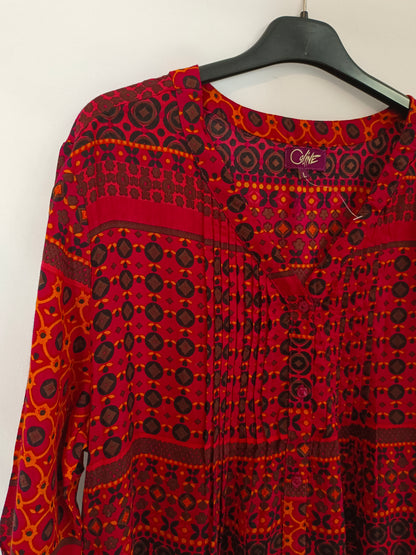 COLINE. blusa fluida estampada T.l