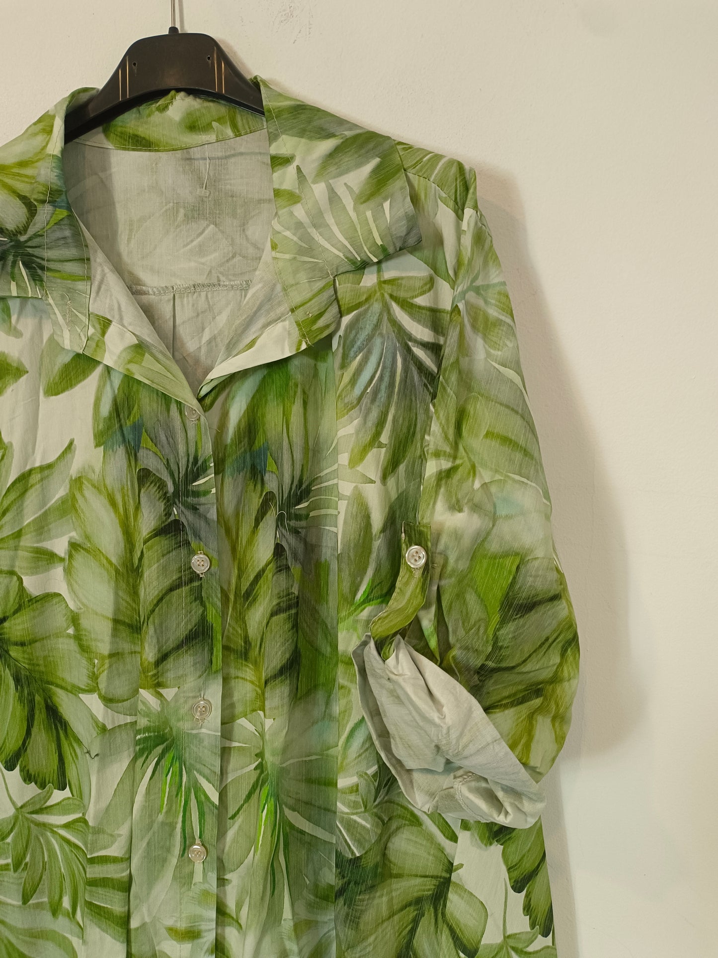 OTHERS. Leaf shirt dress Tm/l